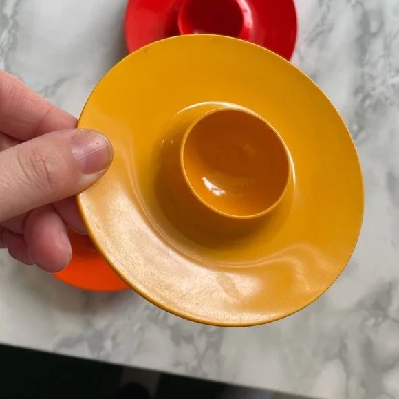 Vintage Rosti Egg Cups - Melamine Danish Design - AS IS - Picture 3 of 9